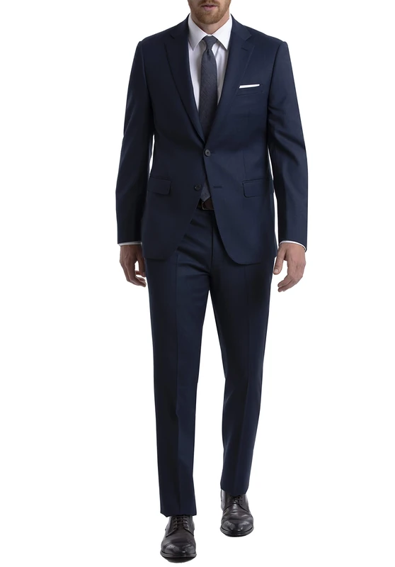 Calvin Klein Men's Business Suit Pants Set, Blue/Charcoal Birdseye, 28