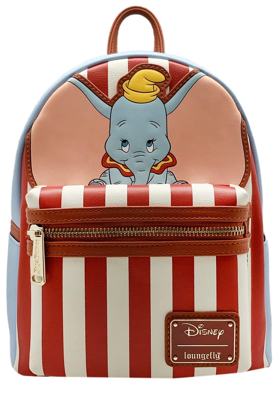 LOUNGEFLY X Disney Dumbo Stripe Star of The Show Mini Backpack - Image 1