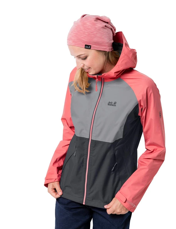Jack Wolfskin Women's Mount Isa Hardshell Jacket, ebony, XS - Image 1