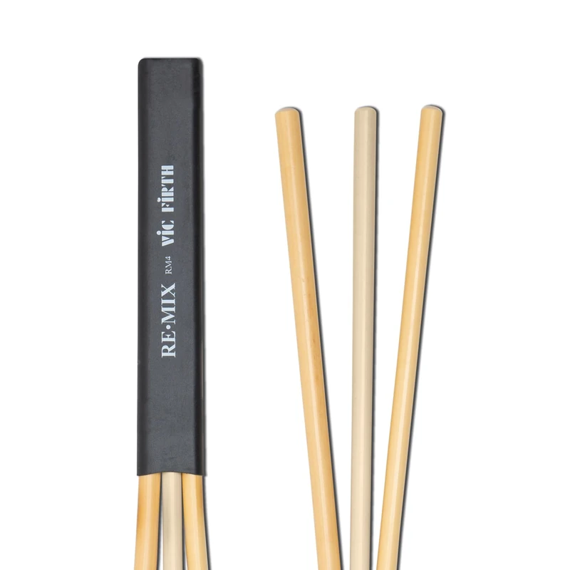 Vic FIrth - RE-MIX Drum Brushes - Hybrid - Rattan/Birch Dowels - Hard