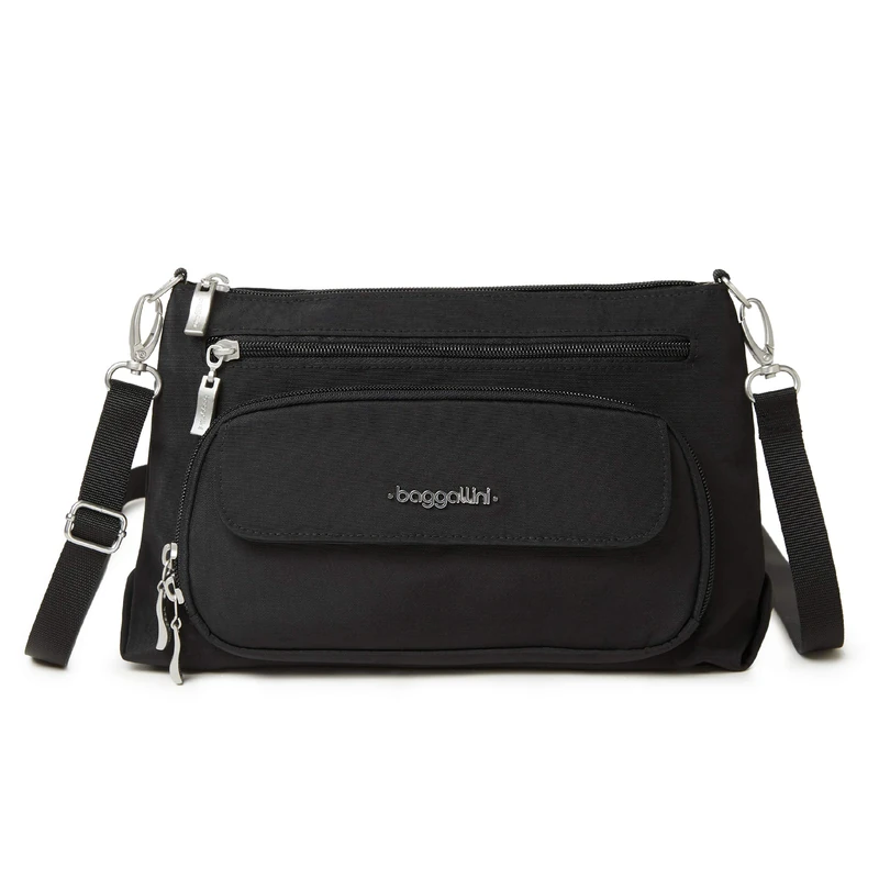 Baggallini Women's Original RFID Everyday Crossbody Bag, Black, One Size