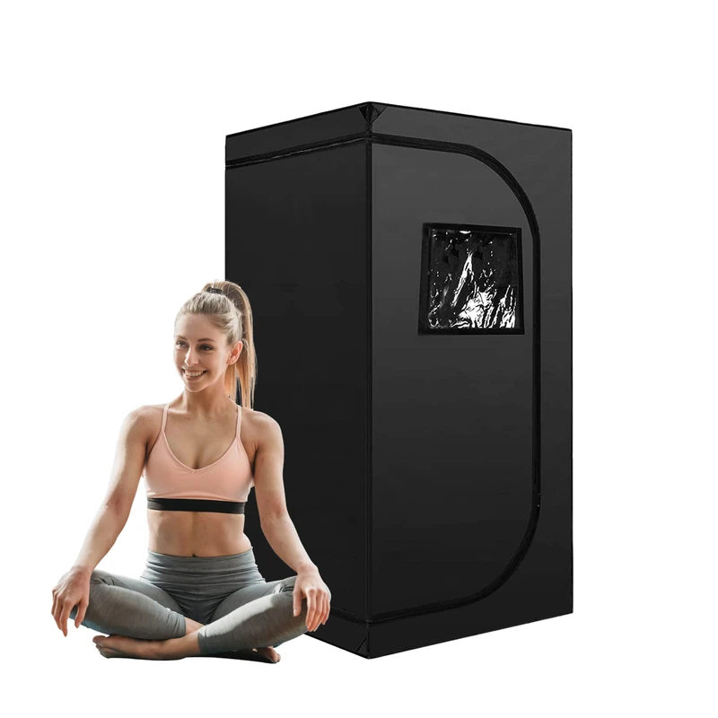 ZONEMEL Portable Sauna Tent, Full Size 1 Person Home Spa Tent for Relaxation Detox Therapy (Steamer Not Included- Black, 55.1"X31.5"X31.5") - Image 1