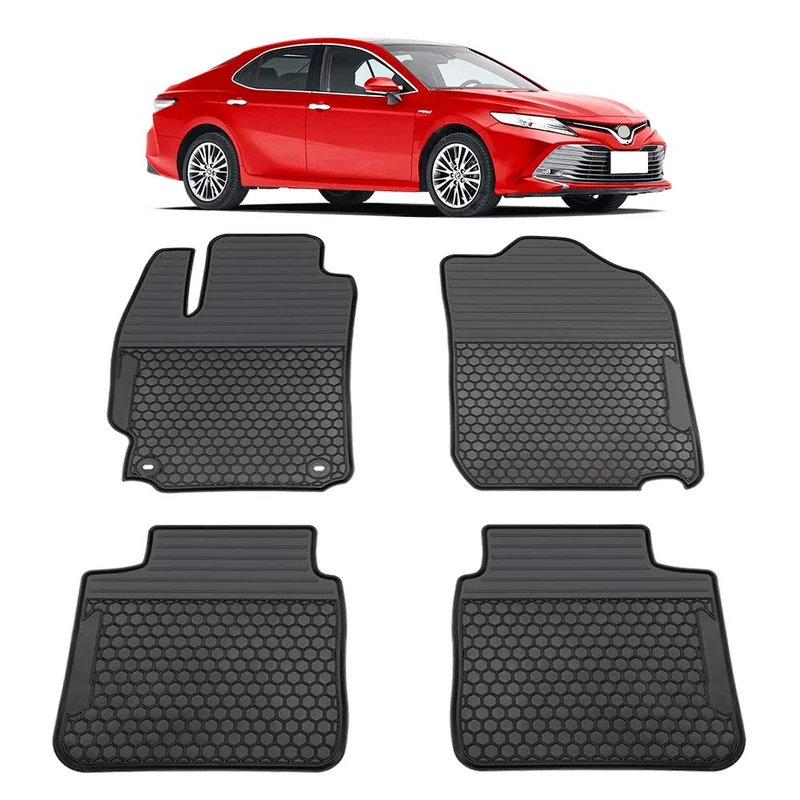 TeddyTT Floor Mats Compatible with Camry 2012 2013 2014 2015 2016 2017 Heavy Duty Rubber Front&Rear Car Carpet Waterproof Custom Seasons Odorless All Weather 3D high Edge Anti-Stain (4PCS)