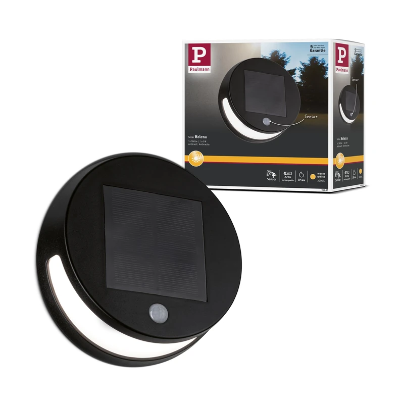 Paulmann Helena Solar LED Wall Light - Anthracite Outdoor