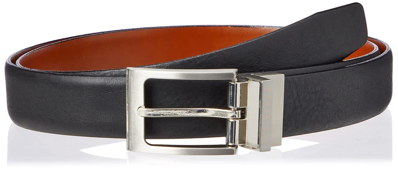Ted Baker Men's KARMER Reversible Leather Belt, Black, 36