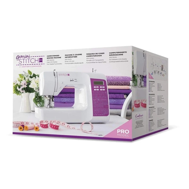 Gemini Stitch Pro Sewing Machine, White, One Size