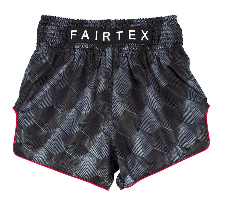 Fairtex Slim Cut Muay Thai Boxing Shorts - BS1901 (Stealth - Black, Large)