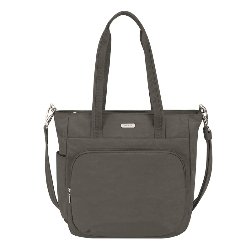 Travelon Essentials Anti-Theft Convertible Backpack/Tote, Smoke, One Size, Anti-theft Essentials Convertible Backpack/Tote