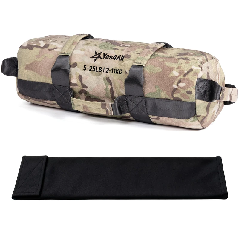 Yes4All Workout Sandbags, Heavy Duty Sandbags - Camouflage - S