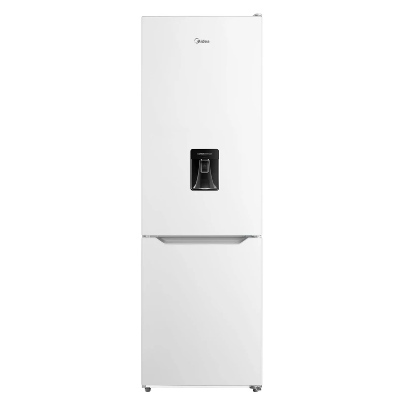 Midea MDRB424FGD01W 188cm Freestanding Fridge Freezer, 308L Capacity (222L Fridge + 86L Freezer), Total No Frost, Non-Plumbed Water Dispenser, Inverter Compressor, 59.5W x 63D x 188H cm - White