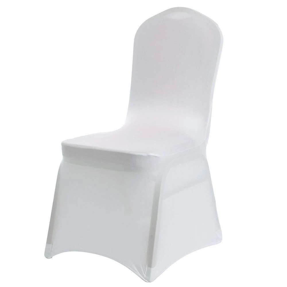 IVhomeshop 20 pcs Universal White Chair Covers Spandex Lycra Slipcovers Dining Chair Cover Wedding Banquet Party covers