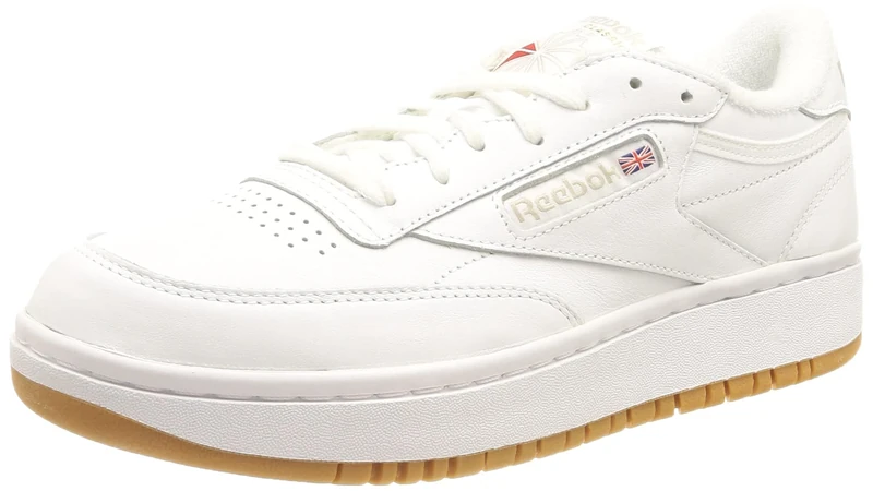Reebok Women Club C Double Sneaker, White/Reebok Rubber Gum-07/White, 6.5