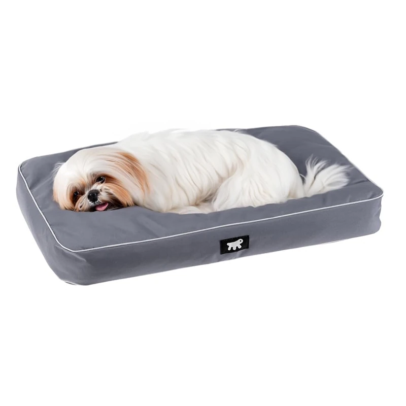 Ferplast Polo Orthopedic Dog Bed - Small Grey - 65 x 40 x 8 cm