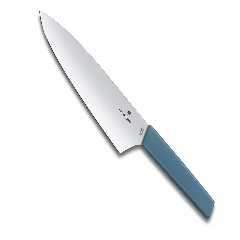 Victorinox Swiss Modern, Carving Knife, Extra Sharp Blade, Straight Edge, 20 cm, Stainless Steel, Cornflower Blue