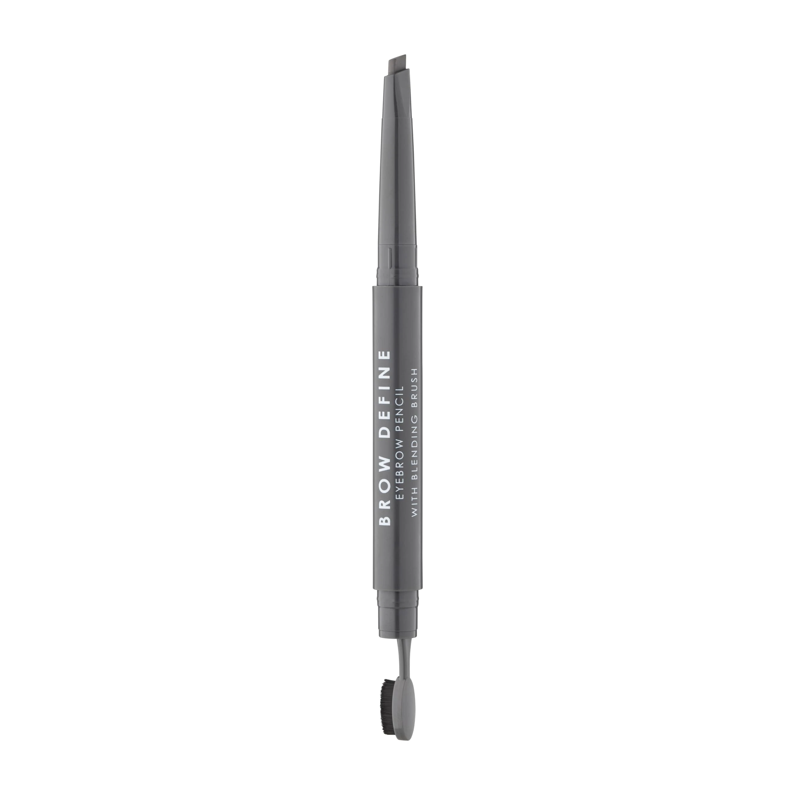 MUA Makeup Academy Brow Define, Angled Eyebrow Pencil With Blending Brush, Grey, 0.25 g - Vegan & Cruelty Free