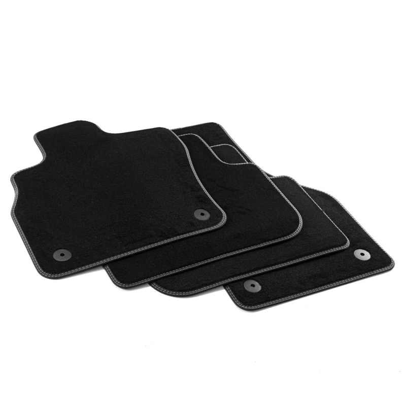 MTM Pro-7989 Tappetini Q3 (F3) 2018 onwards, su Misura in Velluto Nylon, Bordi in Similpelle e Doppia Impuntura Cromata