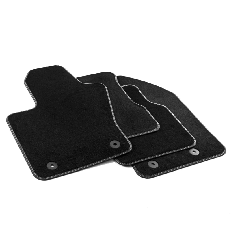 MTM Pro-7447 Tappetini Compass 2017 onwards, Su Misura in Velluto Nylon, Bordi in Similpelle e Doppia Impuntura Cromata