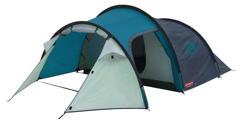 Coleman Cortes 2-3 People | 2-3 Man Tunnel | Festival | Lightweight Trekking with Awning, 100% Waterproof WC 2,000 mm,Cortes 3