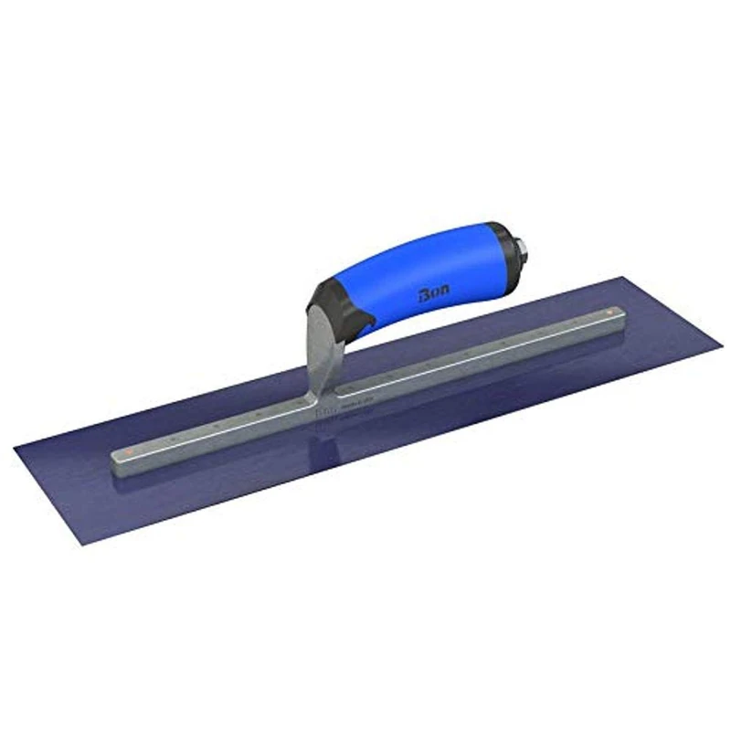 Bon 67-178 Finish Trowel - Square - Blue Steel - 14 X 4 - Comfort Grip Handle