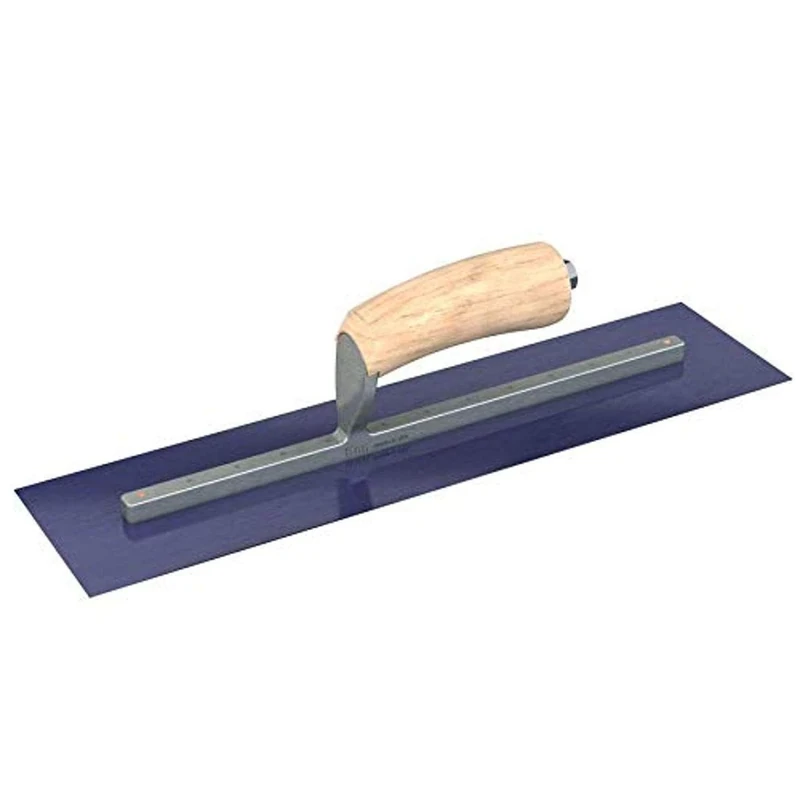Bon 66-178 Finish Trowel - Square - Blue Steel - 14 X 4 - Wood Handle