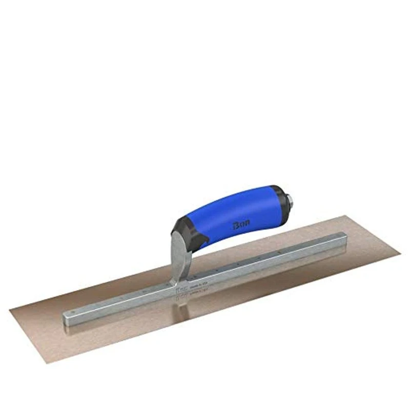 Bon 67-130 Finish Trowel - Square - Golden Stainless - 16 X 5 - Comfort Grip Handle
