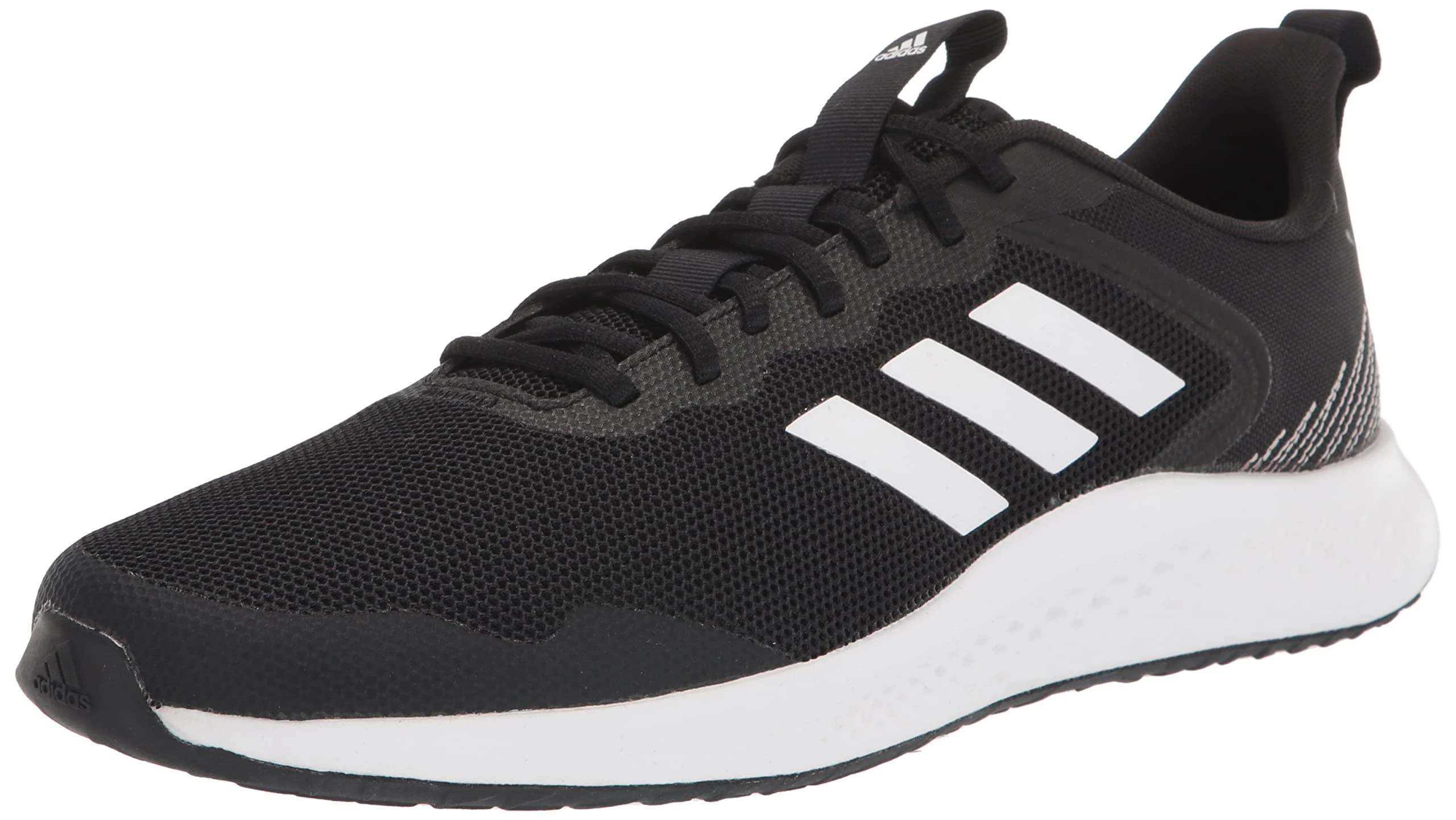 adidas Men's Fluidstreet Running Shoe, Black/White/Black, 12 UK