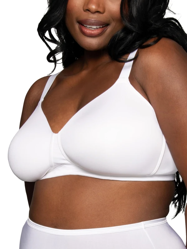 Vanity Fair Women's Beauty Full Figure Wirefree Extended Side and Back Smoother Bra 71267, Star White, 42C