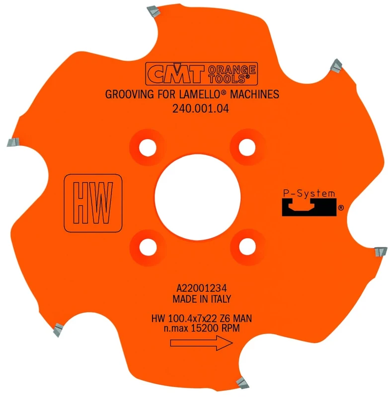 CMT 240.001.04 - Saw Blade HW 100.4X7/4X22 Z6