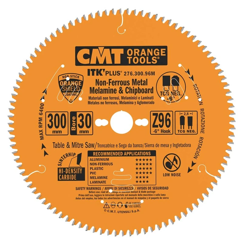 CMT 276.300.96M - ITK Saw Blade for Aluminium HW 300x2.8/2.0x30 Z96 TCG N