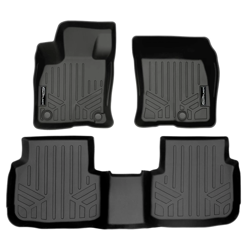 SMARTLINER All Weather Custom Fit Floor Mats 2 Row Liner Set Black for 2020 Ford Escape Does NOT Fit Hybrids