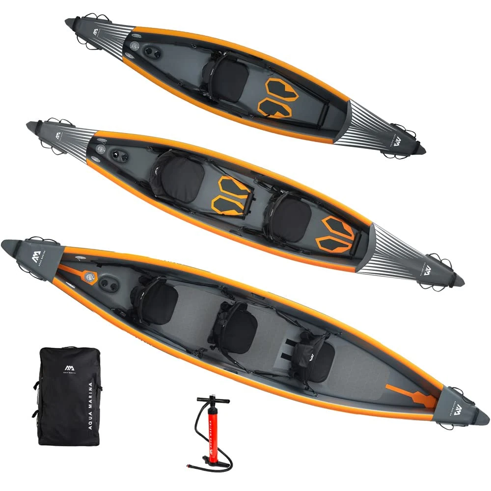 Aqua Marina Unisex Kayak, Orange/Grey, 2 Person - 440 cm