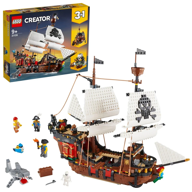 LEGO 31109 Creator 3in1 Pirate Ship, Inn & Skull Island - Ages 9+