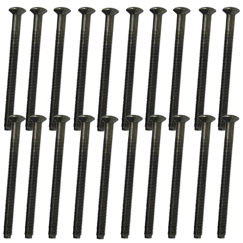 Black Nickel Long Electrical Socket Switch Screws (20, 50mm)