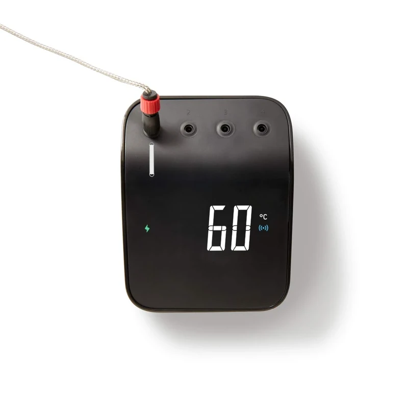 Weber Connect Smart Grilling Hub/Compatible with All Barbecues via Weber Connect App, Wi-Fi & Bluetooth, Alerts, LED Display, USB-Rechargeable Battery, Four-Probe Capacity, 7.5 x 9.8 x 3.4 cm