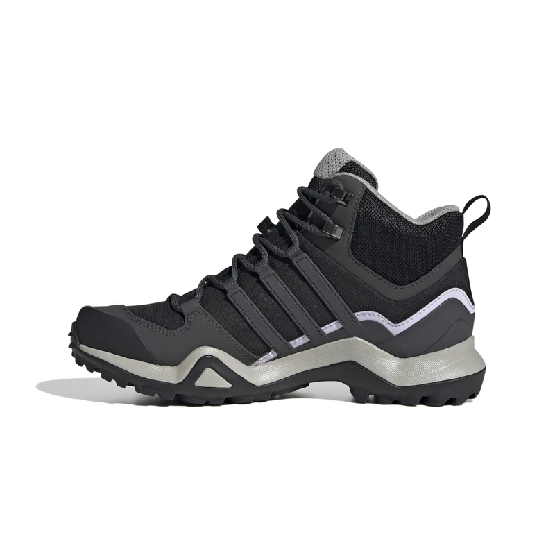 adidas Women's Terrex Swift R2 Mid GTX W Trail Running Shoe, Core Black DGH Solid Grey Purple Tint, 6.5 UK