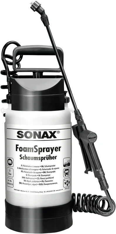 SONAX Foam spray (3 litres), reduced consumption of cleaner and improvement of cleaning results, item no. 04964410