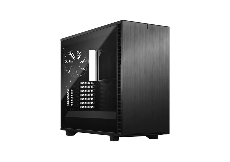 Fractal Design Define 7 Black Brushed Aluminum/Steel E-ATX Silent Modular Dark Tinted Tempered Glass Window Mid Tower Computer Case