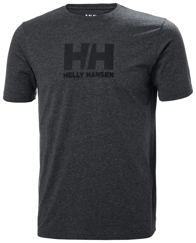 Helly Hansen Men's HH Logo T-Shirt, Ebony Melange, M