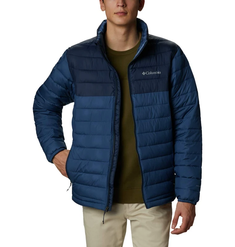 Columbia Men's Powder Lite Jacket, Puffer Jacket, Night Tide/Collegiate Navy, Size M