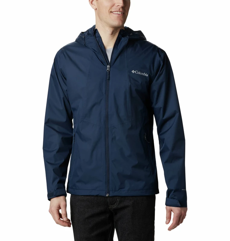 Columbia Men's Inner Limits Jacket, Waterproof Rain Jacket, Collegiate Navy, Size S