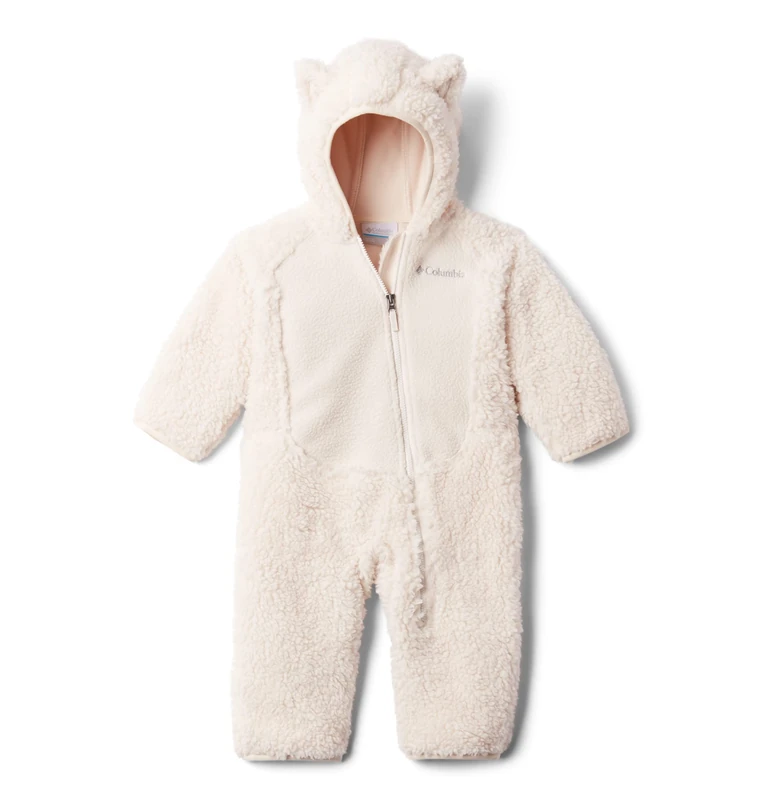 Columbia Youth Infant Foxy Baby Sherpa Bunting, Fleece romper, Chalk, 6/12 - Image 1
