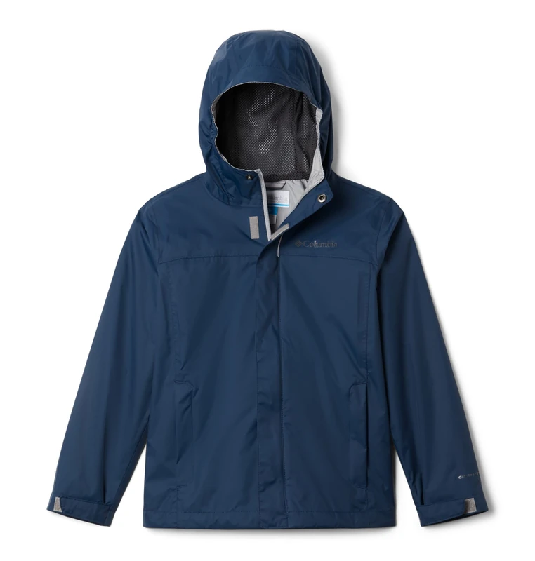 Columbia Boy's Watertight Jacket, Waterproof Rain Jacket, Collegiate Navy, Size XXS