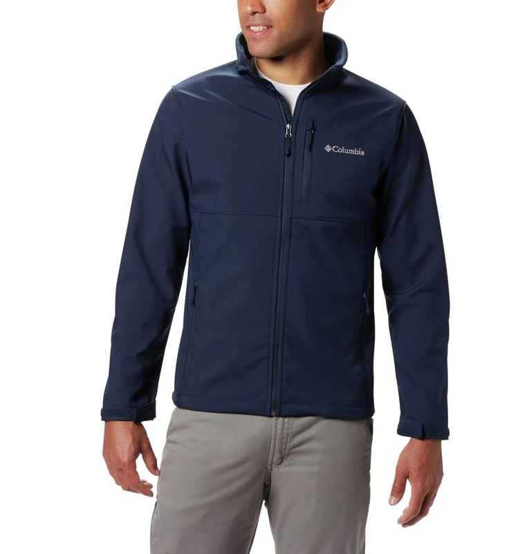 Columbia Men's Ascender Softshell Front-Zip Jacket Shell, Navy Blue, 5X Tall