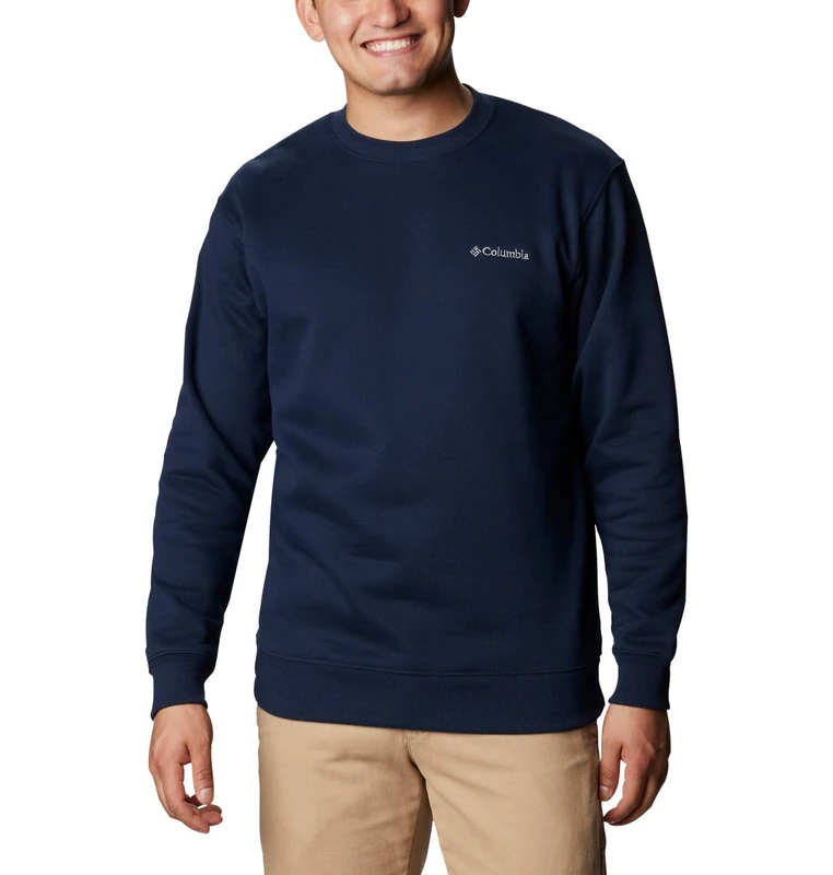 Columbia Men's Hart Mountain II Crew Shirt, Collegiate Navy, Medium