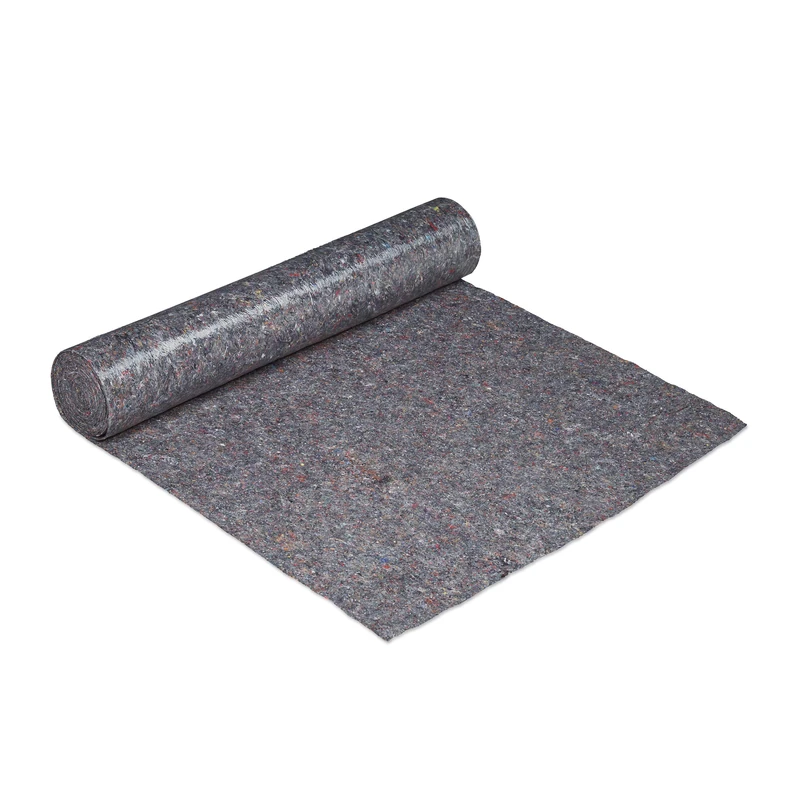 Relaxdays Decorating Protection Fleece Roll, 1 m x 25 m = 25m², Non-Slip, Water-Resistant, 220g/m², Painting, in Grey