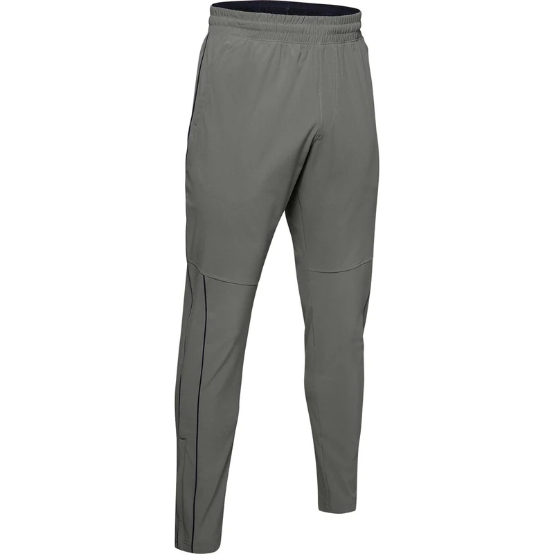 Under Armour Athlete Recovery Woven Warm Up Trousers - Gravity Green//Metallic Silver (388), Large - Image 1