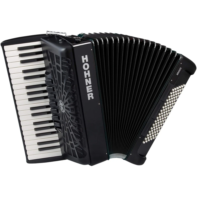 Hohner Bravo III 96 Silent Key Accordion Black