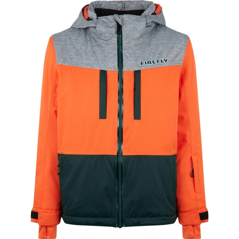 FIREFLY Firefly Kid's Cali II Jacket, Anthracite/Orange/Gr, 116