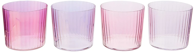 LSA International Gems Tumbler 310ml Assorted Garnet | Set of 4 | Mouthblown & Handmade Glass | Hand Painted | GM02