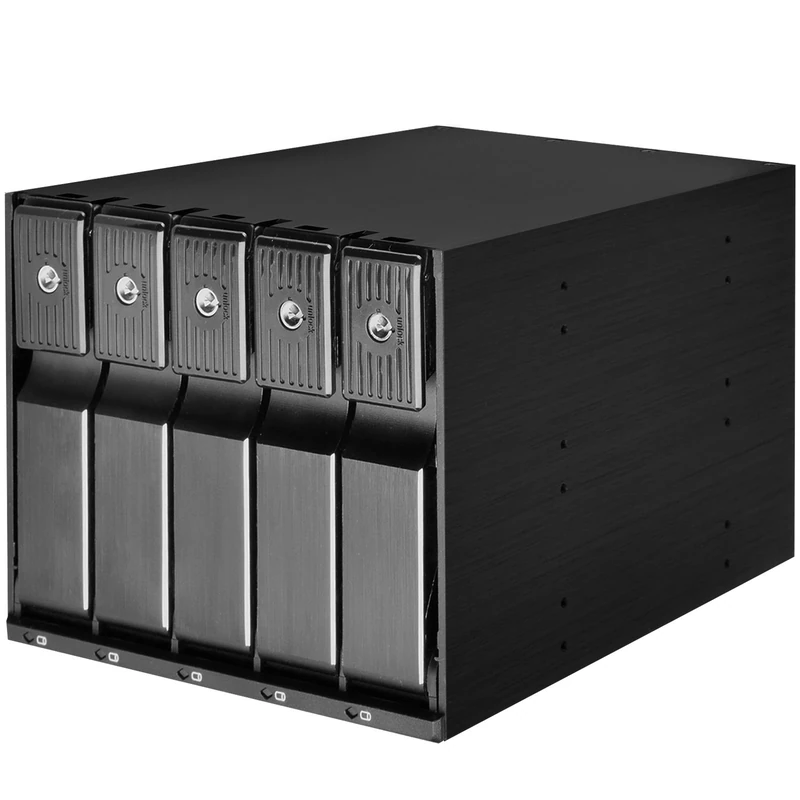 SilverStone SST-FS305-12G - 5 Bay Aluminium Trayless Hot Swap Mobile Rack Backplane with Fan and Lock for SAS-12G/SATA 6G HDD Enclosure